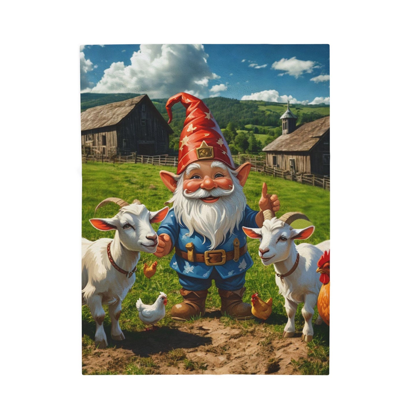 Cozy Gnome Velveteen Blanket: Perfect for Farmhouse Decor & Year-Round Comfort