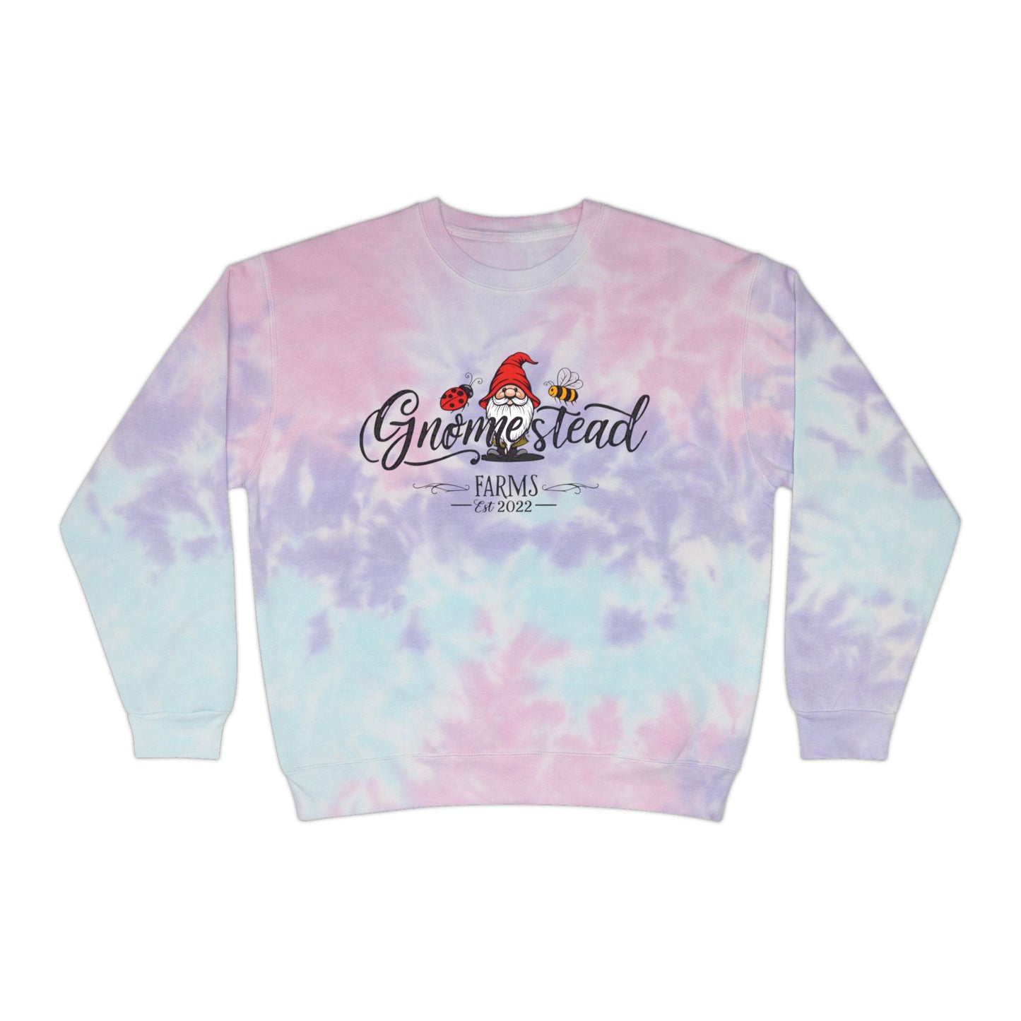 Gnomestead Farms Unisex Tie-Dye Gnome Sweatshirt: Cozy Farmhouse Comfort