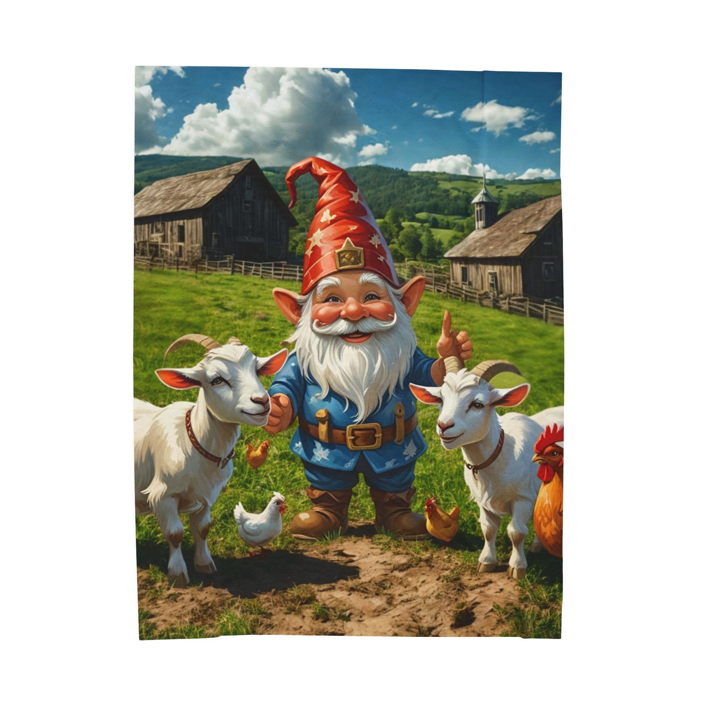 Cozy Gnome Velveteen Blanket: Perfect for Farmhouse Decor & Year-Round Comfort